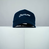 Outlaw embroidered baseball cap navy / meme / word / hustle / motivation / embroidery / patch / hat / dad hat / cap / iron on patch / embroidered patch / badge / applique / embroidered / punk patches / trucker hat / snapback / caps / dad hats / baseball hat / mens hat / womens hat / embroidered hat / dad cap / embroidered cap
