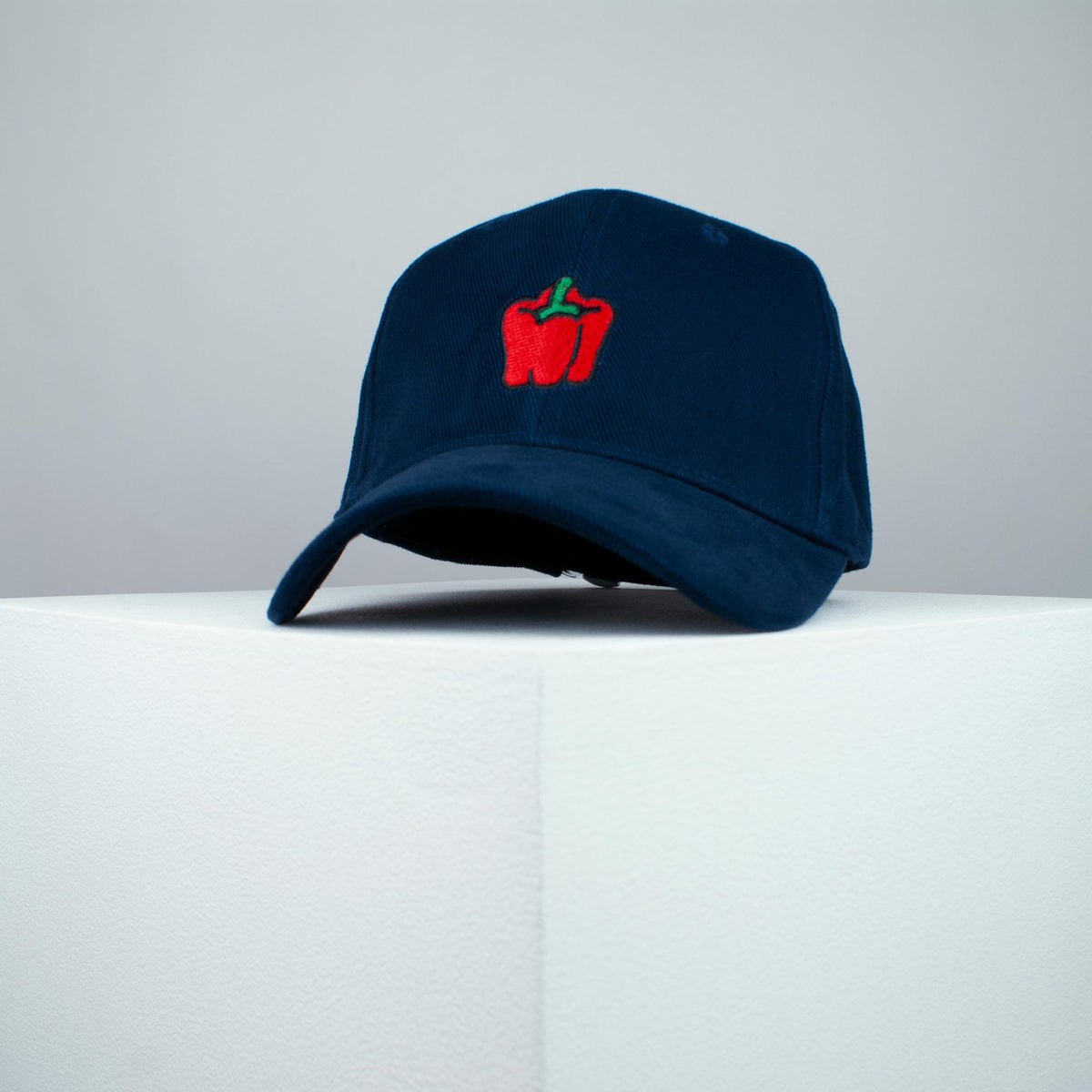 Pepper embroidered baseball cap navy blue / vegan / gift / food / embroidery / patch / hat / dad hat / cap / iron on patch / embroidered patch / badge / applique / embroidered / punk patches / trucker hat / snapback / caps / dad hats / baseball hat / mens hat / womens hat / embroidered hat / dad cap / embroidered cap 2