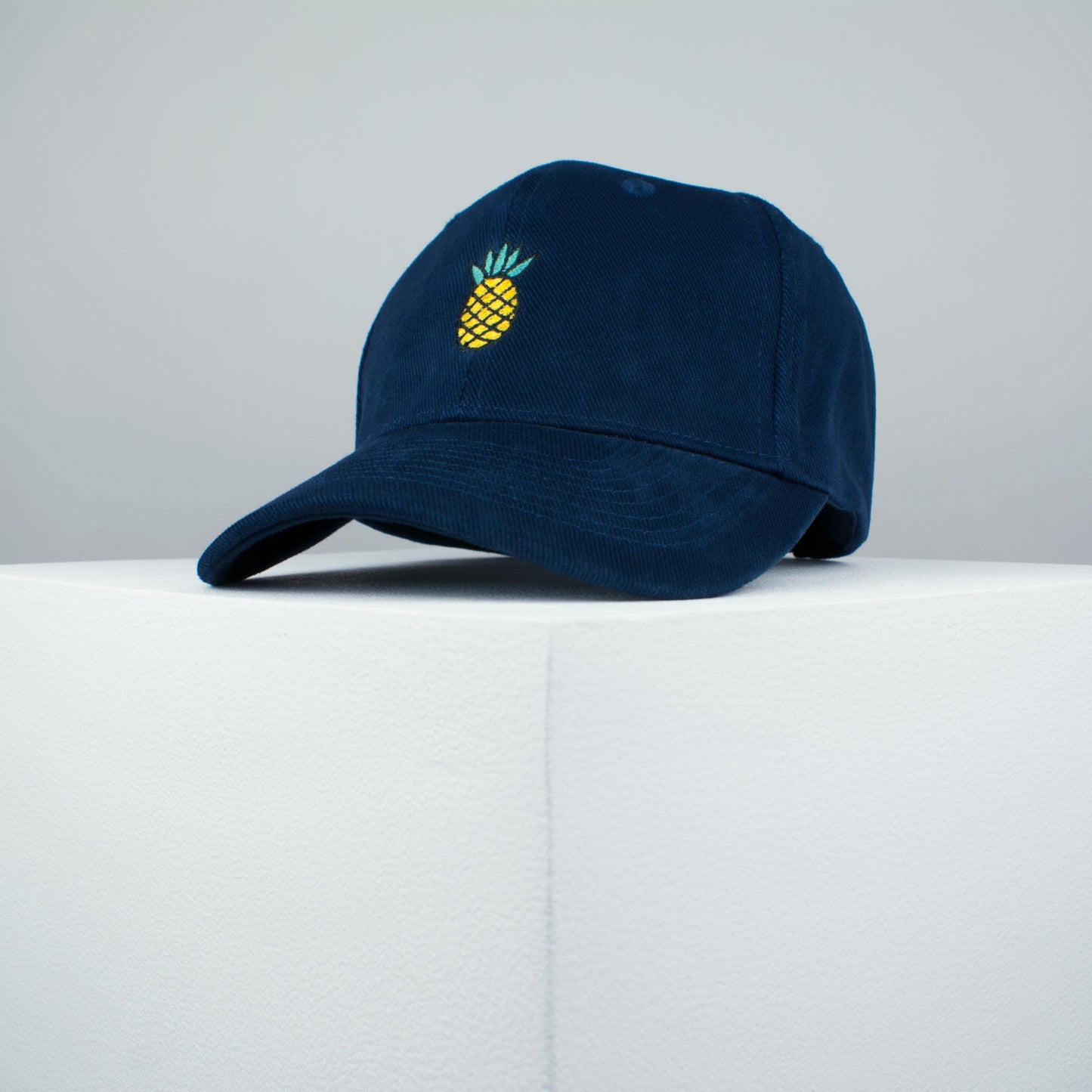 Pineapple embroidered baseball cap navy / vegan / patches / food / embroidery / patch / hat / dad hat / cap / iron on patch / embroidered patch / badge / applique / embroidered / punk patches / trucker hat / snapback / caps / dad hats / baseball hat / mens hat / womens hat / embroidered hat / dad cap / embroidered cap / website 2