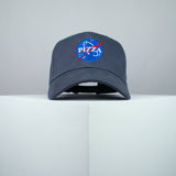 space pizza embroidered baseball cap grey / brand twisters / space / food / moon / embroidery / patch / dad / hat / cap / clothing // Hatty Hats / iron on patch / dad hat embroidered patch / badge / applique / embroidered / punk patches / trucker hat / snapback / caps / dad hats / baseball hat / mens hat / womens hat / embroidered hat / dad cap / embroidered cap