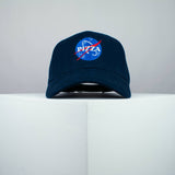 space pizza embroidered baseball cap navy / brand twisters / space / food / moon / embroidery / patch / dad / hat / cap / clothing // Hatty Hats / iron on patch / dad hat embroidered patch / badge / applique / embroidered / punk patches / trucker hat / snapback / caps / dad hats / baseball hat / mens hat / womens hat / embroidered hat / dad cap / embroidered cap