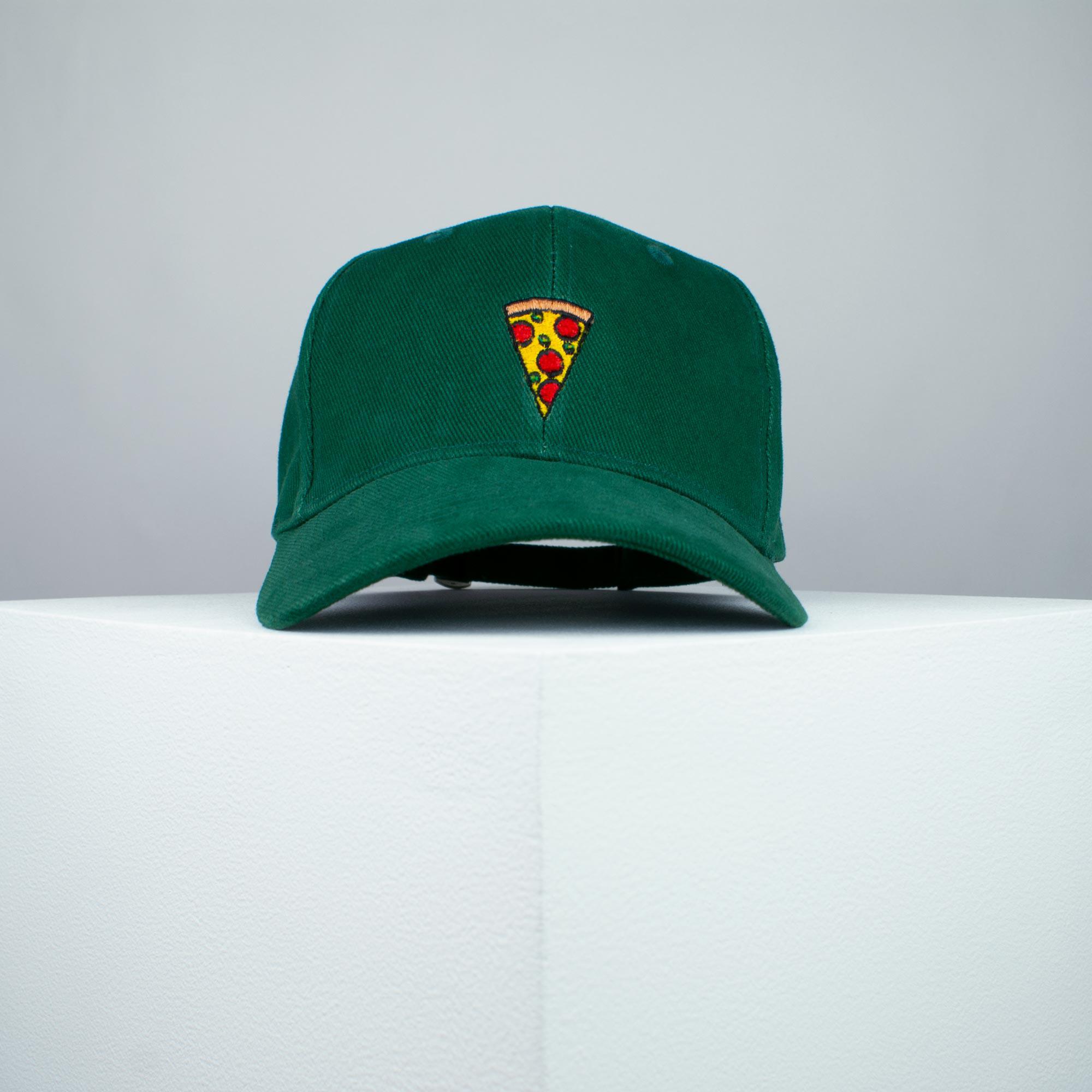 Pizza slice embroidered baseball cap green / pizza / patches / food / embroidery / patch / hat / dad hat / cap / iron on patch / embroidered patch / badge / applique / embroidered / punk patches / trucker hat / snapback / caps / dad hats / baseball hat / mens hat / womens hat / embroidered hat / dad cap / embroidered cap / website