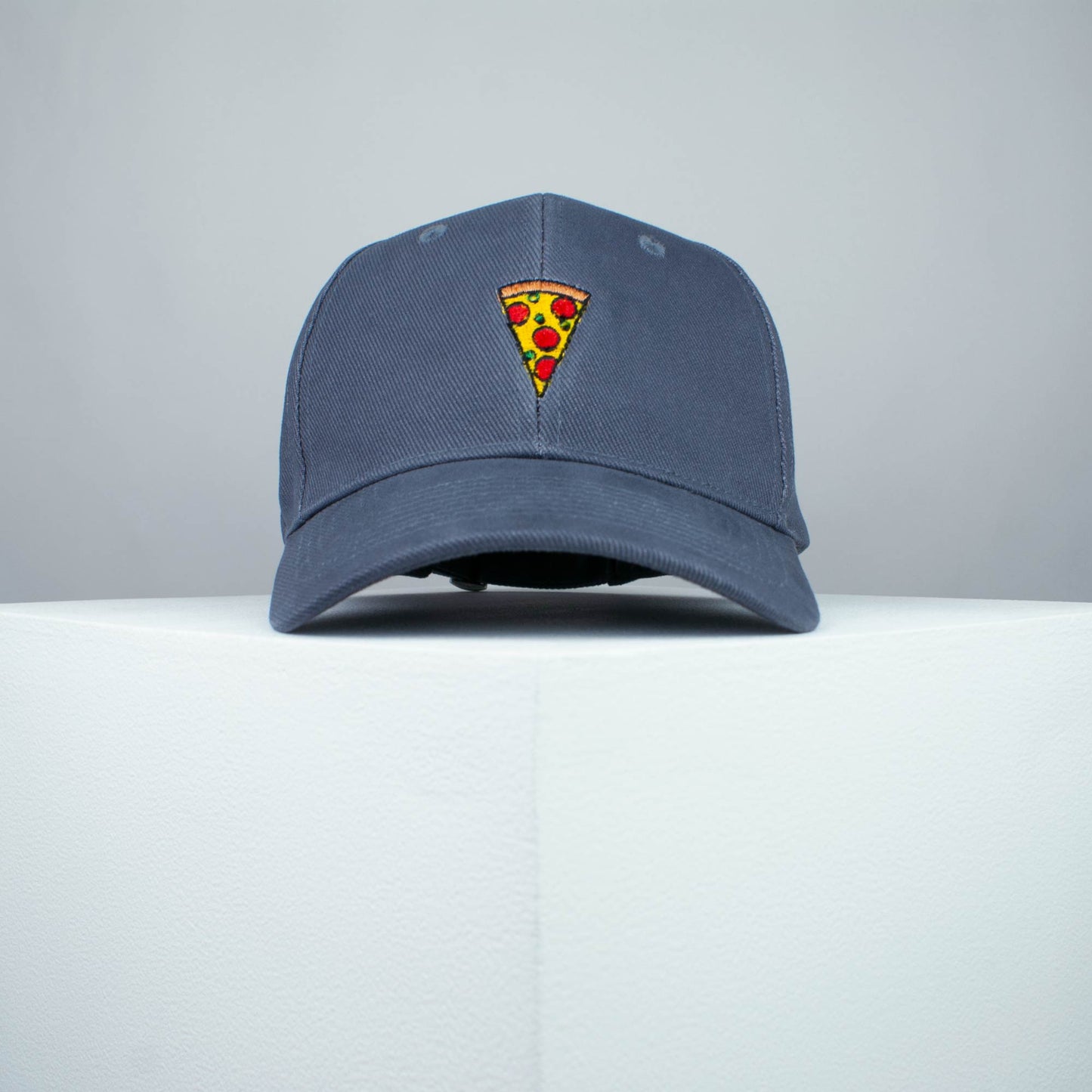 Pizza slice embroidered baseball cap grey / pizza / patches / food / embroidery / patch / hat / dad hat / cap / iron on patch / embroidered patch / badge / applique / embroidered / punk patches / trucker hat / snapback / caps / dad hats / baseball hat / mens hat / womens hat / embroidered hat / dad cap / embroidered cap / website