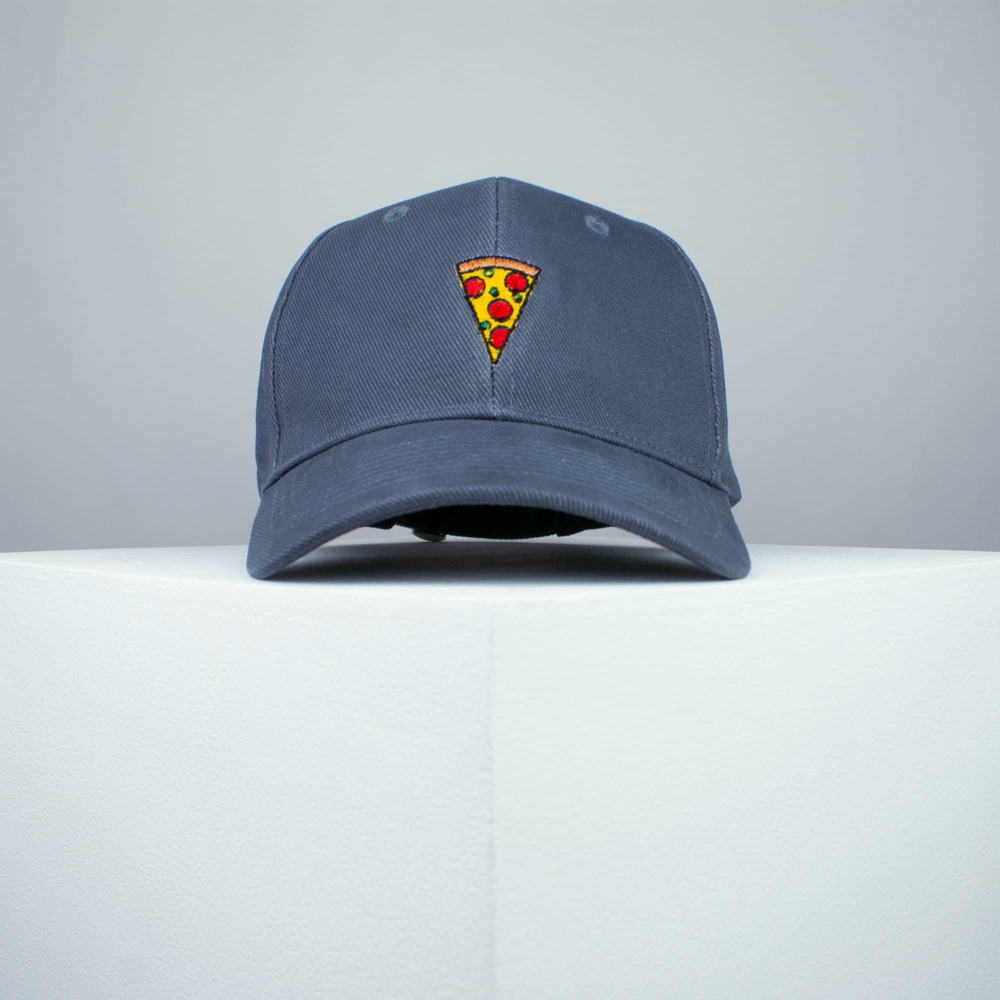 Pizza slice embroidered baseball cap grey / pizza / patches / food / embroidery / patch / hat / dad hat / cap / iron on patch / embroidered patch / badge / applique / embroidered / punk patches / trucker hat / snapback / caps / dad hats / baseball hat / mens hat / womens hat / embroidered hat / dad cap / embroidered cap / website