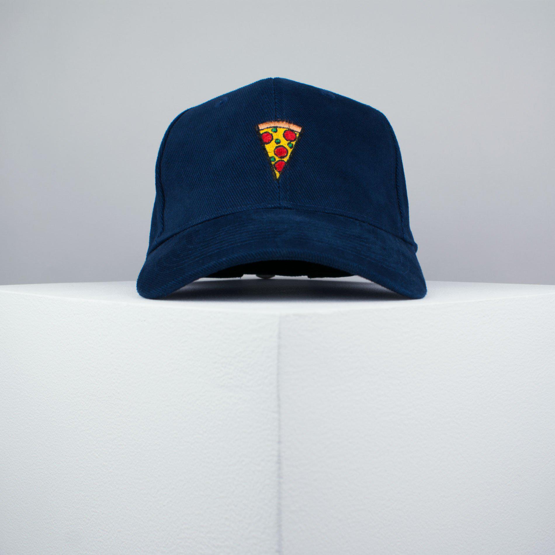 Pizza slice embroidered baseball cap navy / pizza / patches / food / embroidery / patch / hat / dad hat / cap / iron on patch / embroidered patch / badge / applique / embroidered / punk patches / trucker hat / snapback / caps / dad hats / baseball hat / mens hat / womens hat / embroidered hat / dad cap / embroidered cap / website