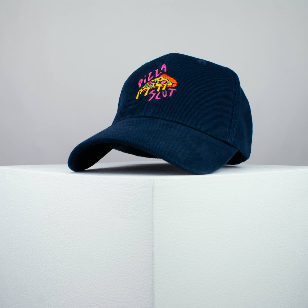 Pizza slut embroidered baseball cap (8 hat colours) / 90s / retro / vintage / rainbow / embroidery / patch / hat / dad hat / cap / iron on patch / embroidered patch / badge / applique / embroidered / punk patches / trucker hat / snapback / caps / dad hats / baseball hat / mens hat / womens hat / embroidered hat / dad cap / embroidered cap 2