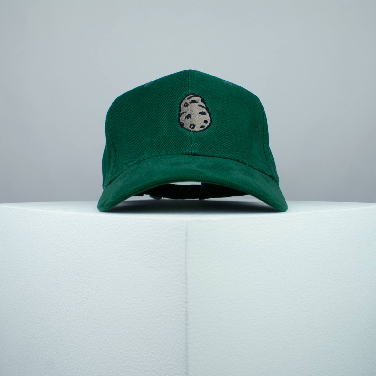 Potato embroidered baseball cap green / vegan / gift / food / embroidery / patch / hat / dad hat / cap / iron on patch / embroidered patch / badge / applique / embroidered / punk patches / trucker hat / snapback / caps / dad hats / baseball hat / mens hat / womens hat / embroidered hat / dad cap / embroidered cap