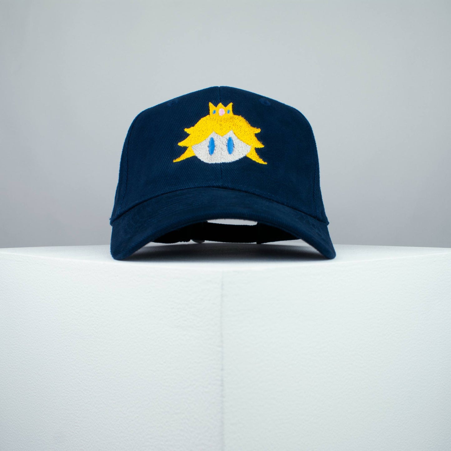 Super Mario Princess Peach embroidered baseball cap navy / mario / nintendo / gamer / gaming / embroidery / patch / hat / dad hat / cap / iron on patch / embroidered patch / badge / applique / embroidered / punk patches / trucker hat / snapback / caps / dad hats / baseball hat / mens hat / womens hat / embroidered hat / dad cap / embroidered cap