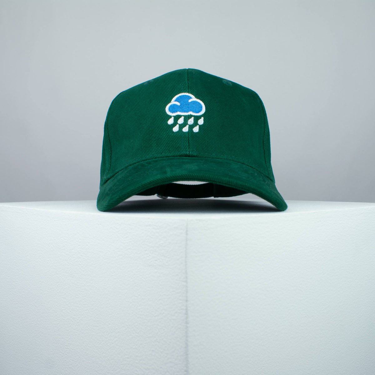 Rainy day embroidered baseball cap green / cloud / patches / anxiety / embroidery / patch / hat / dad hat / cap / iron on patch / embroidered patch / badge / applique / embroidered / punk patches / trucker hat / snapback / caps / dad hats / baseball hat / mens hat / womens hat / embroidered hat / dad cap / embroidered cap / website
