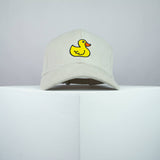 Rubber duck embroidered baseball cap beige / animal / patches / duck / embroidery / patch / hat / dad hat / cap / iron on patch / embroidered patch / badge / applique / embroidered / punk patches / trucker hat / snapback / caps / dad hats / baseball hat / mens hat / womens hat / embroidered hat / dad cap / embroidered cap / website