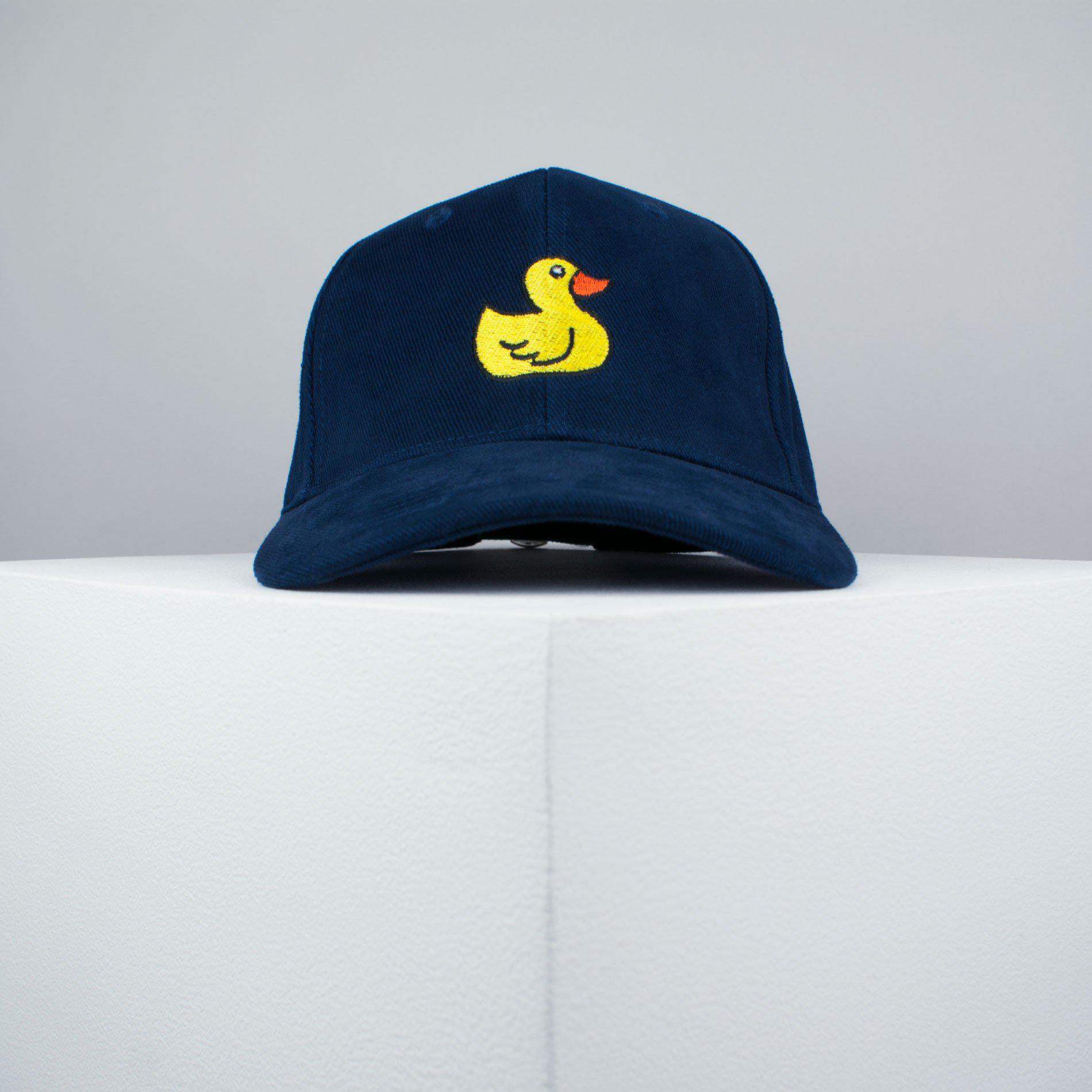Rubber duck embroidered baseball cap navy / animal / patches / duck / embroidery / patch / hat / dad hat / cap / iron on patch / embroidered patch / badge / applique / embroidered / punk patches / trucker hat / snapback / caps / dad hats / baseball hat / mens hat / womens hat / embroidered hat / dad cap / embroidered cap / website