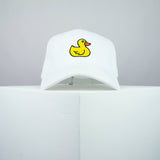 Rubber duck embroidered baseball cap white / animal / patches / duck / embroidery / patch / hat / dad hat / cap / iron on patch / embroidered patch / badge / applique / embroidered / punk patches / trucker hat / snapback / caps / dad hats / baseball hat / mens hat / womens hat / embroidered hat / dad cap / embroidered cap / website