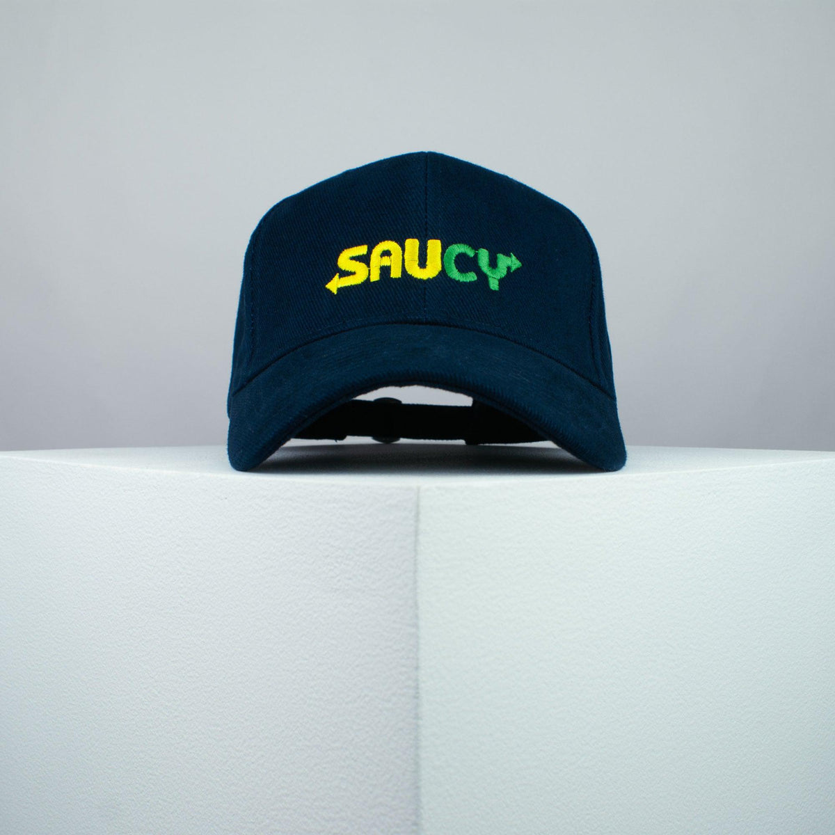Saucy / Subway embroidered baseball cap navy / Subway / brand twisters / food / sticker / embroidery / patch / dad / hat / cap / clothing // Hatty Hats / iron on patch / dad hat embroidered patch / badge / applique / embroidered / punk patches / trucker hat / snapback / caps / dad hats / baseball hat / mens hat / womens hat / embroidered hat / dad cap / embroidered cap