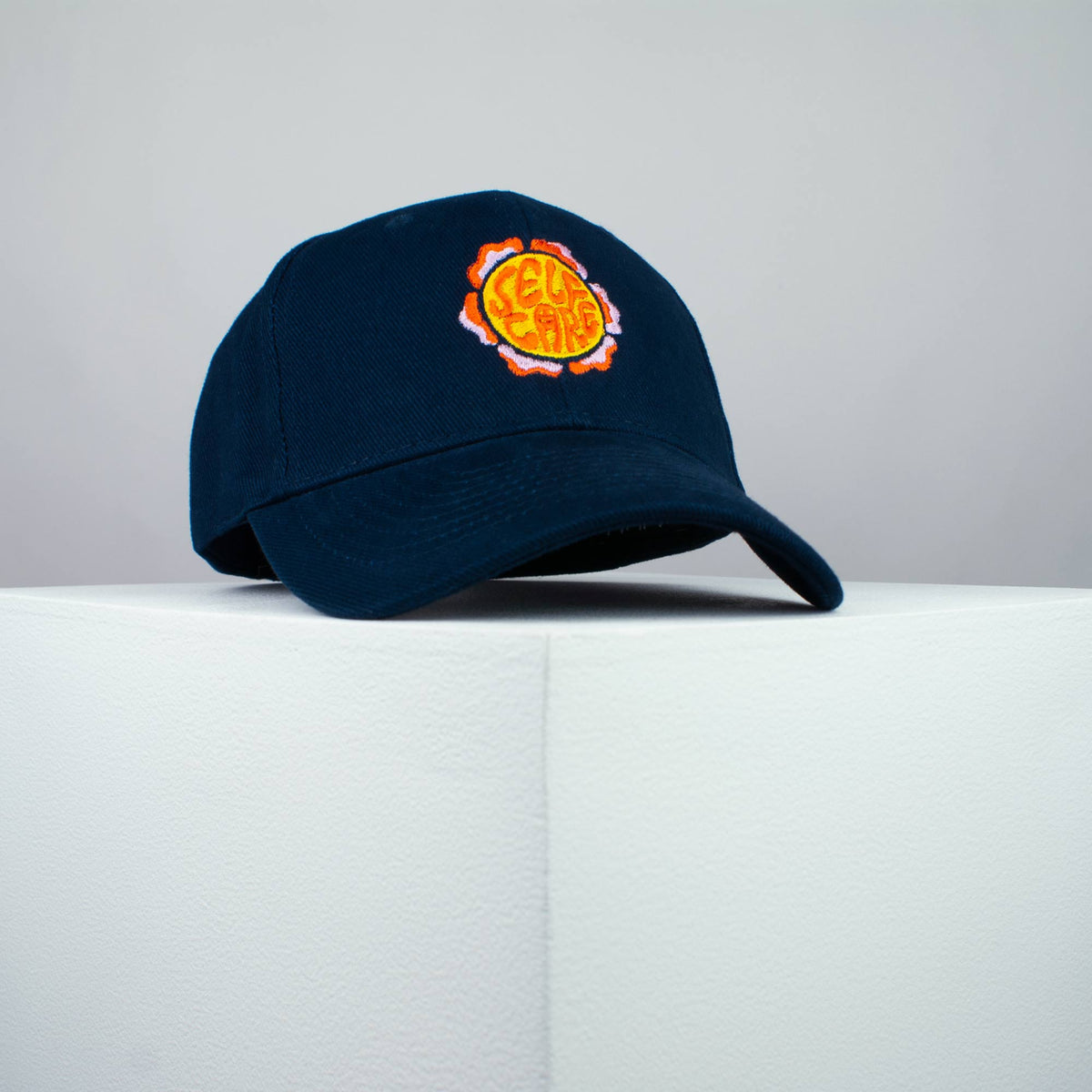 Self care embroidered baseball cap (8 hat colours) / yoga / mental health / care package / gift for her / embroidery / patch / hat / dad hat / cap // Hatty Hats / iron on patch / embroidered patch / badge / applique / embroidered / punk patches / trucker hat / snapback / caps / dad hats / baseball hat / mens hat / womens hat / embroidered hat / dad cap / embroidered cap 1