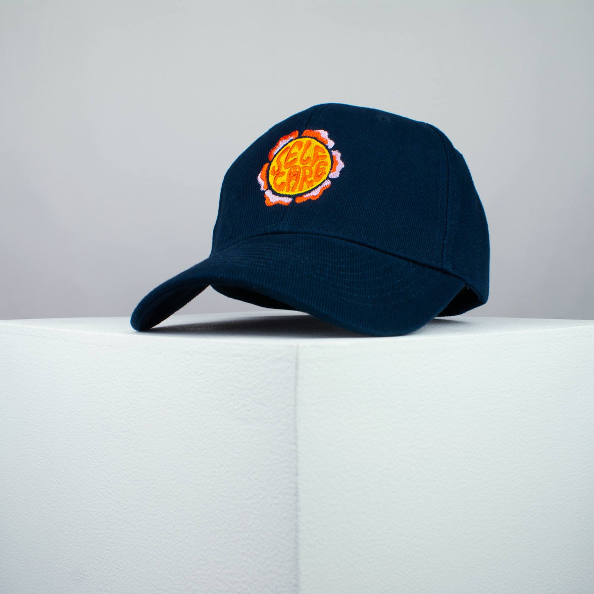 Self care embroidered baseball cap (8 hat colours) / yoga / mental health / care package / gift for her / embroidery / patch / hat / dad hat / cap // Hatty Hats / iron on patch / embroidered patch / badge / applique / embroidered / punk patches / trucker hat / snapback / caps / dad hats / baseball hat / mens hat / womens hat / embroidered hat / dad cap / embroidered cap 2