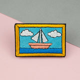 Simpsons boat painting iron on patch / simpsons / patches / the simpsons / embroidery / patch / enamel pin / pin / embroidered patch / back patch / patches for jackets / badge / applique / embroidered / feminist patch / punk patches / iron on patches / punk patch / band patches / backpatch / patches iron on / appliques / sew on patch / jacket patch
