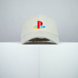 Sony Playstation One embroidered baseball cap beige / gamer / gaming / PS1 retro video games / embroidery / patch / hat / dad hat / cap / iron on patch / embroidered patch / badge / applique / embroidered / punk patches / trucker hat / snapback / caps / dad hats / baseball hat / mens hat / womens hat / embroidered hat / dad cap / embroidered cap
