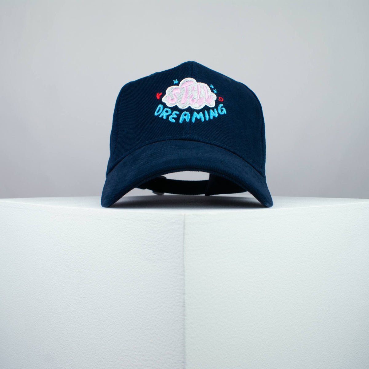 Still dreaming embroidered baseball cap navy / yoga / meditation / anxiety / gift for her / embroidery / patch / hat / dad hat / cap / iron on patch / embroidered patch / badge / applique / embroidered / punk patches / trucker hat / snapback / caps / dad hats / baseball hat / mens hat / womens hat / embroidered hat / dad cap / embroidered cap