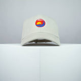 Sunset wave embroidered baseball cap beige / japanese / gift / ocean / embroidery / patch / hat / dad hat / cap / iron on patch / embroidered patch / badge / applique / embroidered / punk patches / trucker hat / snapback / caps / dad hats / baseball hat / mens hat / womens hat / embroidered hat / dad cap / embroidered cap