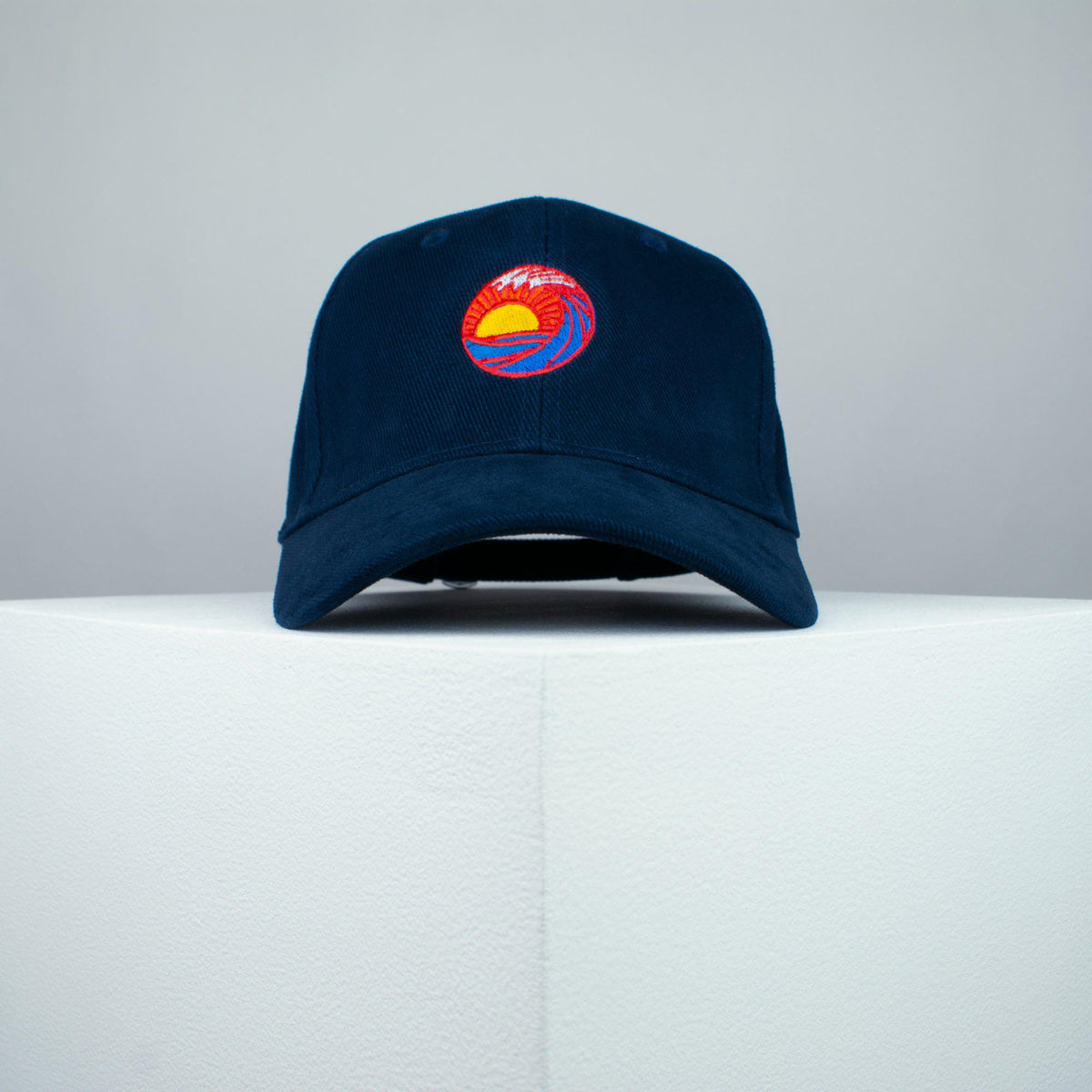 Sunset wave embroidered baseball cap navy / japanese / gift / ocean / embroidery / patch / hat / dad hat / cap / iron on patch / embroidered patch / badge / applique / embroidered / punk patches / trucker hat / snapback / caps / dad hats / baseball hat / mens hat / womens hat / embroidered hat / dad cap / embroidered cap