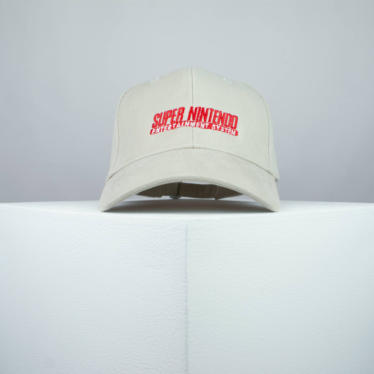 Super Nintendo embroidered baseball cap beige / gamer / gaming / SNES retro video games / embroidery / patch / hat / dad hat / cap / iron on patch / embroidered patch / badge / applique / embroidered / punk patches / trucker hat / snapback / caps / dad hats / baseball hat / mens hat / womens hat / embroidered hat / dad cap / embroidered cap