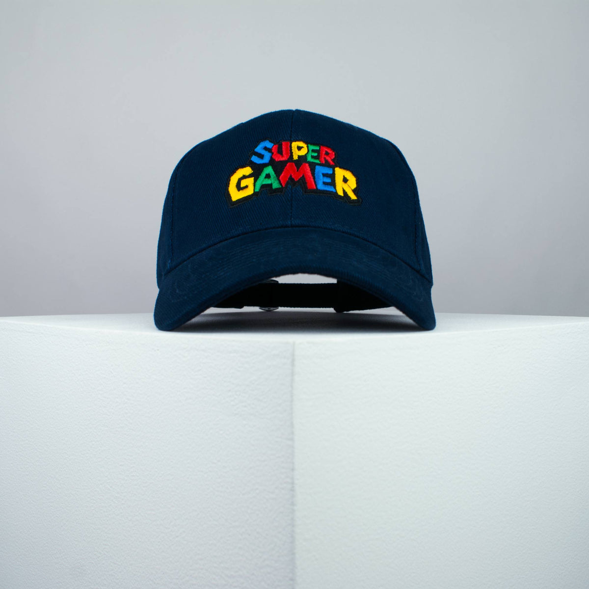 Super gamer / Mario embroidered baseball cap navy / SNES / nintendo / N64 / gameboy / gaming / gamer / super mario / embroidery / patch / dad / hat / cap / clothing // Hatty Hats / iron on patch / dad hat embroidered patch / badge / applique / embroidered / punk patches / trucker hat / snapback / caps / dad hats / baseball hat / mens hat / womens hat / embroidered hat / dad cap / embroidered cap
