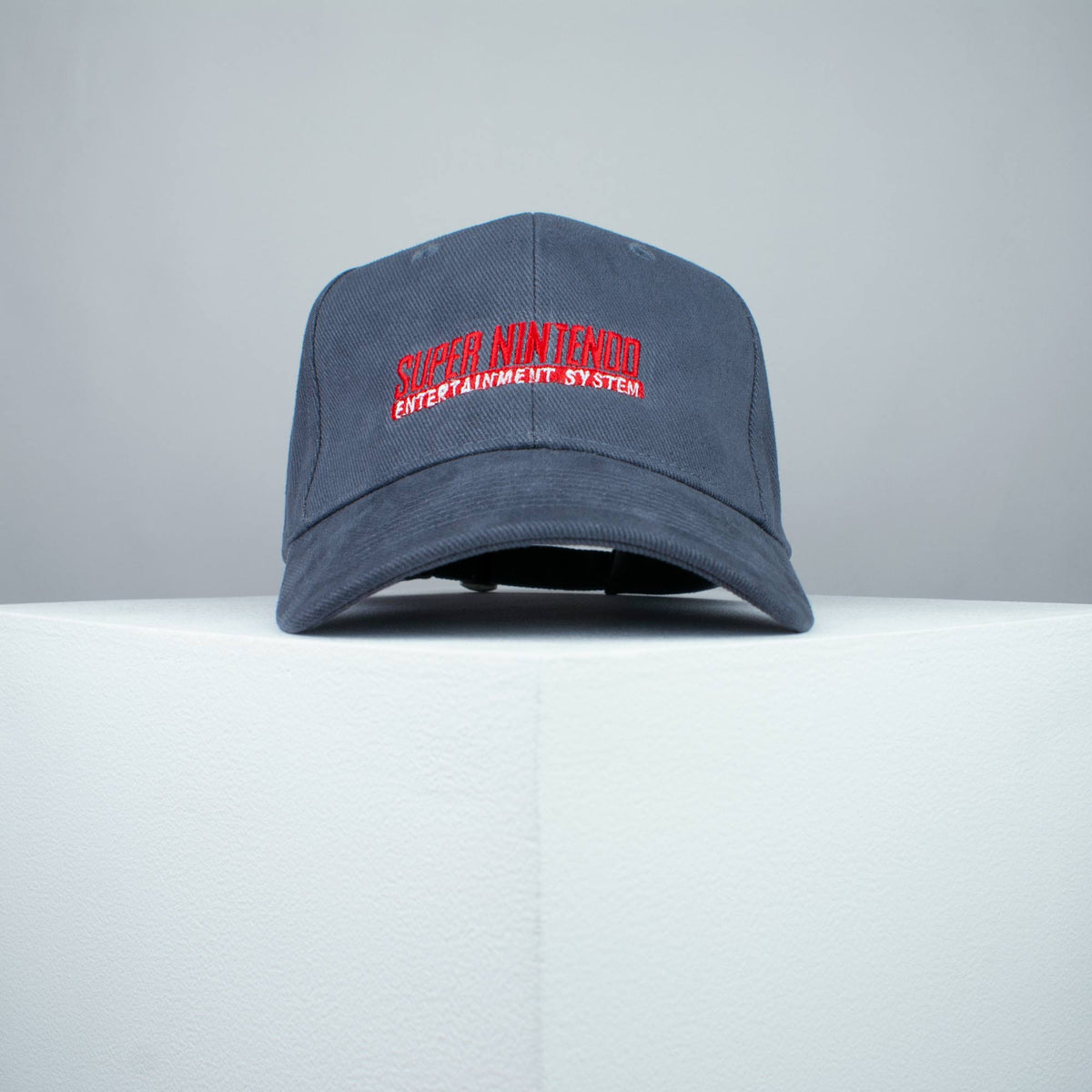 Super Nintendo embroidered baseball cap grey / gamer / gaming / SNES retro video games / embroidery / patch / hat / dad hat / cap / iron on patch / embroidered patch / badge / applique / embroidered / punk patches / trucker hat / snapback / caps / dad hats / baseball hat / mens hat / womens hat / embroidered hat / dad cap / embroidered cap