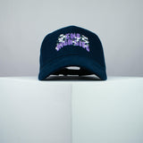 The high life embroidered baseball cap navy / weed / marijuana / cannabis / hemp / embroidery / patch / dad / hat / cap / clothing // Hatty Hats / iron on patch / dad hat embroidered patch / badge / applique / embroidered / punk patches / trucker hat / snapback / caps / dad hats / baseball hat / mens hat / womens hat / embroidered hat / dad cap / embroidered cap