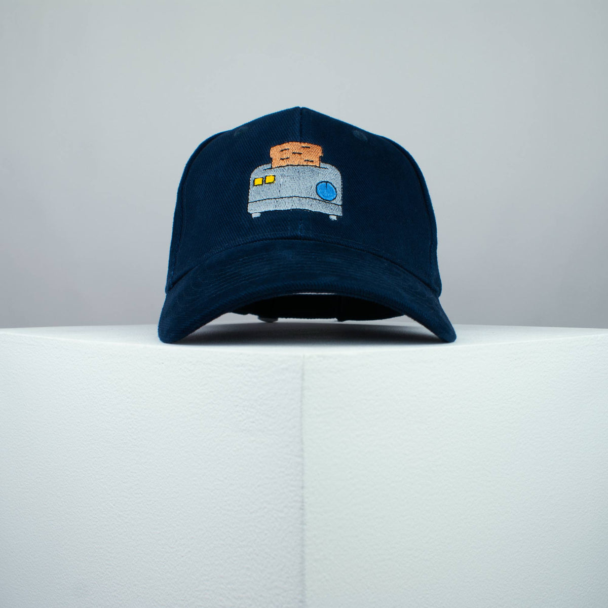 Toaster embroidered baseball cap navy / kitchen / bread / miniature / food / embroidery / patch / hat / dad hat / cap / iron on patch / embroidered patch / badge / applique / embroidered / punk patches / trucker hat / snapback / caps / dad hats / baseball hat / mens hat / womens hat / embroidered hat / dad cap / embroidered cap