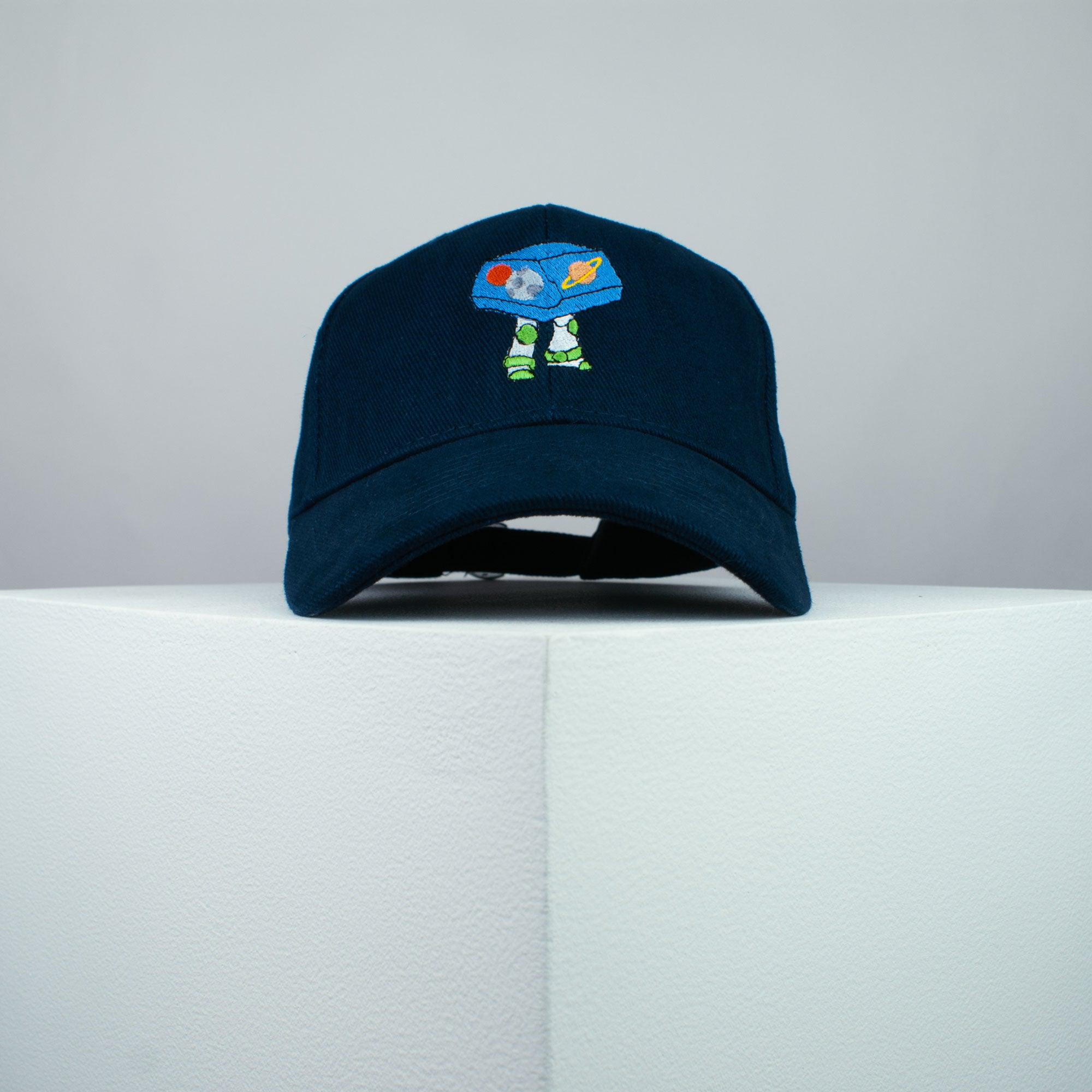Toy Story Buzz Lightyear Pizza Planet embroidered baseball cap navy / pizza / space / woody / disney / embroidery / patch / dad / hat / cap / clothing // Hatty Hats / iron on patch / dad hat embroidered patch / badge / applique / embroidered / punk patches / trucker hat / snapback / caps / dad hats / baseball hat / mens hat / womens hat / embroidered hat / dad cap / embroidered cap