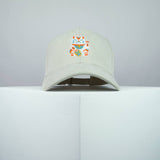 Waving cat embroidered baseball cap beige / japan / japanese / cat / cute / streetwear / embroidery / patch / dad / hat / cap / clothing // Hatty Hats / iron on patch / dad hat embroidered patch / badge / applique / embroidered / punk patches / trucker hat / snapback / caps / dad hats / baseball hat / mens hat / womens hat / embroidered hat / dad cap / embroidered cap