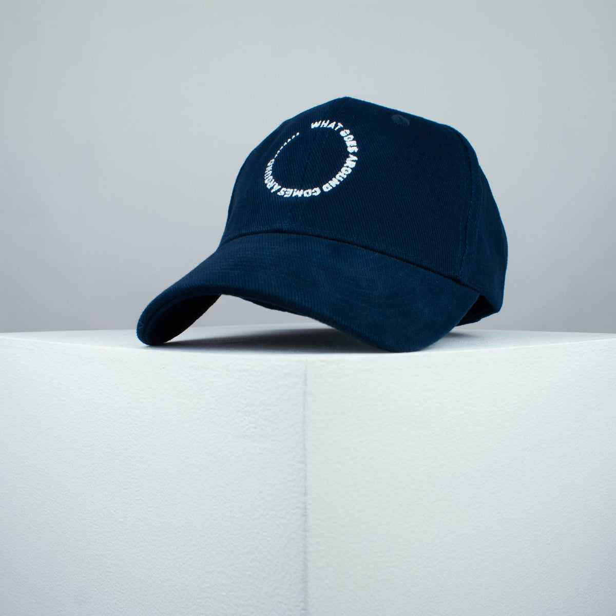 What Goes Around… embroidered baseball cap (8 hat colours) / meme / quote / karma / funny / embroidery / patch / hat / dad hat / cap / iron on patch / embroidered patch / badge / applique / embroidered / punk patches / trucker hat / snapback / caps / dad hats / baseball hat / mens hat / womens hat / embroidered hat / dad cap / embroidered cap 2