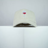 Wine Glass embroidered baseball cap beige / bottle /glasses / wedding / bridesmaid / embroidery / patch / hat / dad hat / cap / iron on patch / embroidered patch / badge / applique / embroidered / punk patches / trucker hat / snapback / caps / dad hats / baseball hat / mens hat / womens hat / embroidered hat / dad cap / embroidered cap